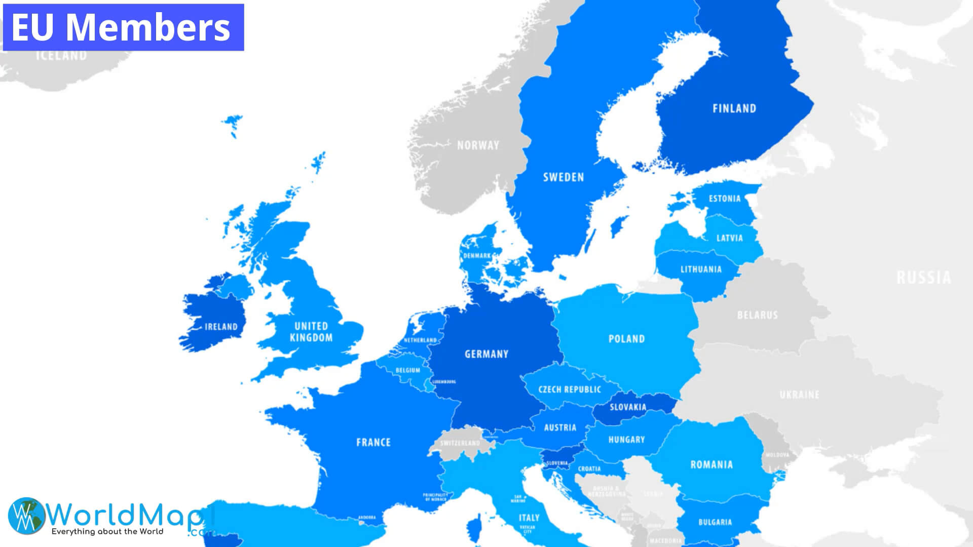 Which Countries Belong To The EU And European Union Expansio Members Map.